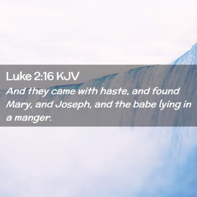 Luke 2:16 KJV Free Bible Images