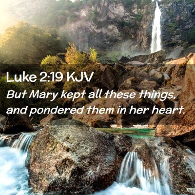 Luke 2:19 KJV Free Bible Images