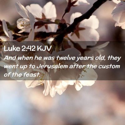 Luke 2:42 KJV Free Bible Images