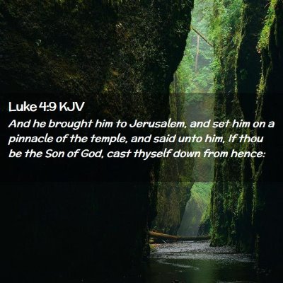 Luke 4:9 KJV Free Bible Images