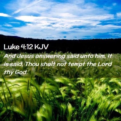 Luke 4:12 KJV Free Bible Images