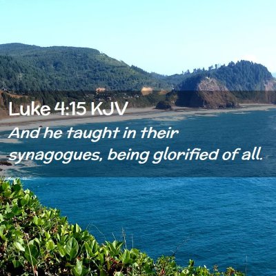 Luke 4:15 KJV Free Bible Images