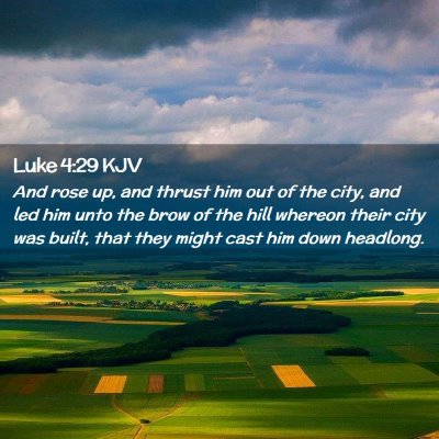 Luke 4:29 KJV Free Bible Images