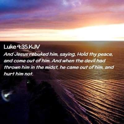 Luke 4:35 KJV Free Bible Images