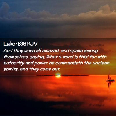 Luke 4:36 KJV Free Bible Images