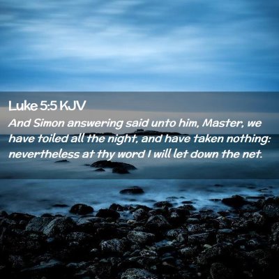 Luke 5:5 KJV Free Bible Images