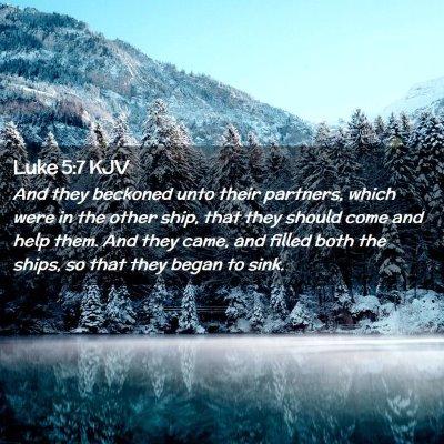 Luke 5:7 KJV Free Bible Images