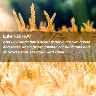 Luke 5:29 KJV Free Bible Images