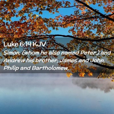 Luke 6:14 KJV Free Bible Images