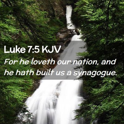 Luke 7:5 KJV Free Bible Images