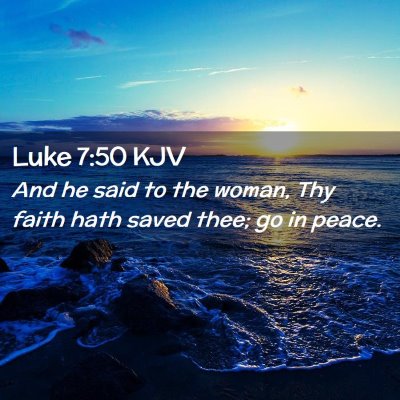 Luke 7:50 KJV Free Bible Images