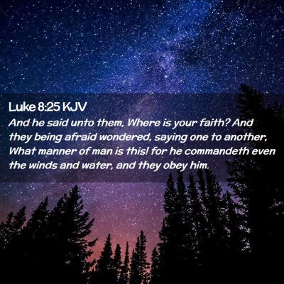 Luke 8:25 KJV Free Bible Images