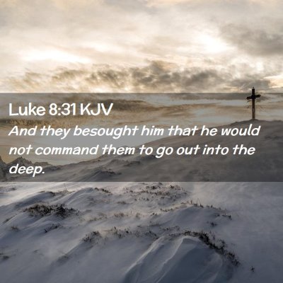 Luke 8:31 KJV Free Bible Images