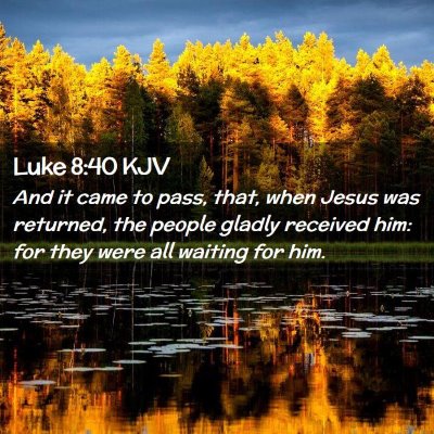 Luke 8:40 KJV Free Bible Images