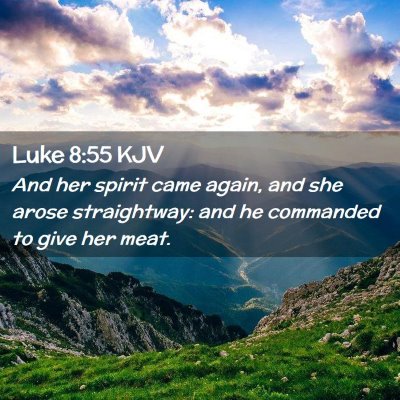 Luke 8:55 KJV Free Bible Images