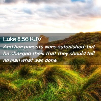 Luke 8:56 KJV Free Bible Images