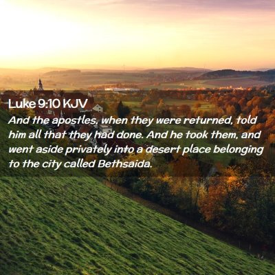 Luke 9:10 KJV Free Bible Images