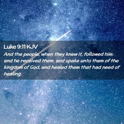 Luke 9:11 KJV Free Bible Images