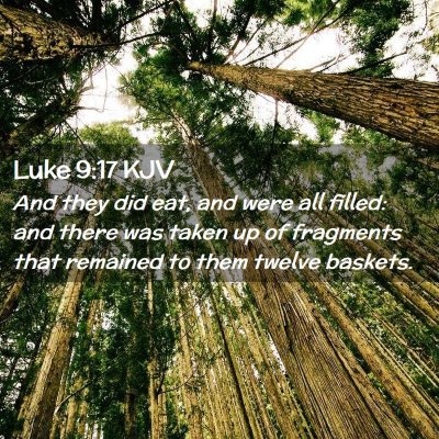 Luke 9:17 KJV Free Bible Images