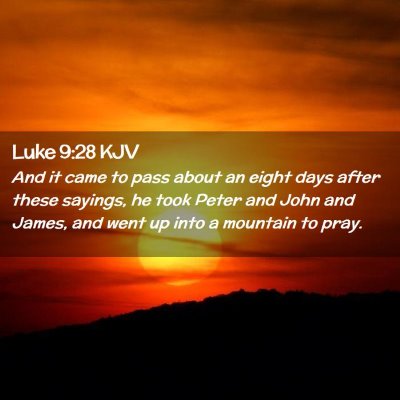 Luke 9:28 KJV Free Bible Images