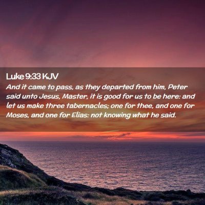 Luke 9:33 KJV Free Bible Images