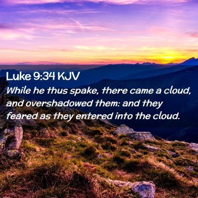 Luke 9:34 KJV Free Bible Images