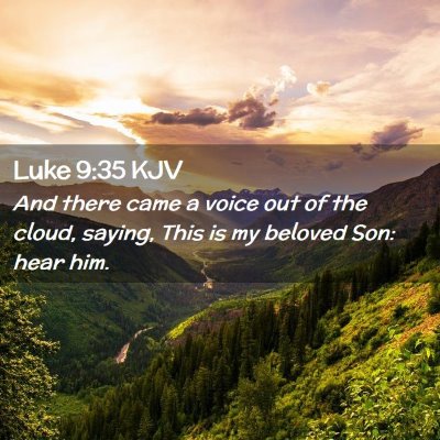 Luke 9:35 KJV Free Bible Images