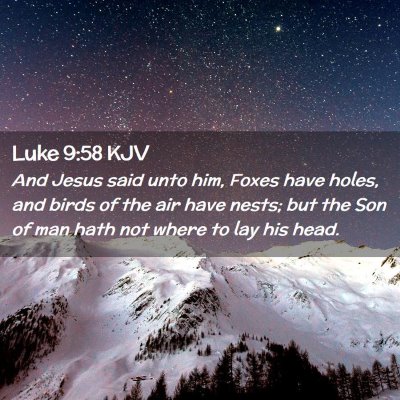 Luke 9:58 KJV Free Bible Images