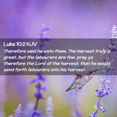 Luke 10:2 KJV Free Bible Images