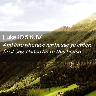 Luke 10:5 KJV Free Bible Images