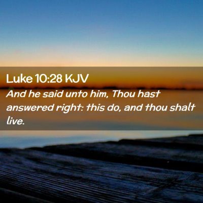 Luke 10:28 KJV Free Bible Images