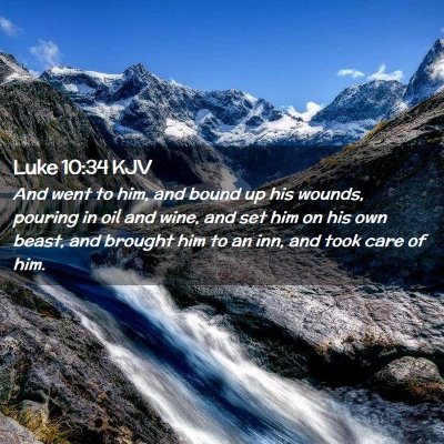 Luke 10:34 KJV Free Bible Images