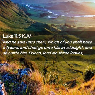 Luke 11:5 KJV Free Bible Images