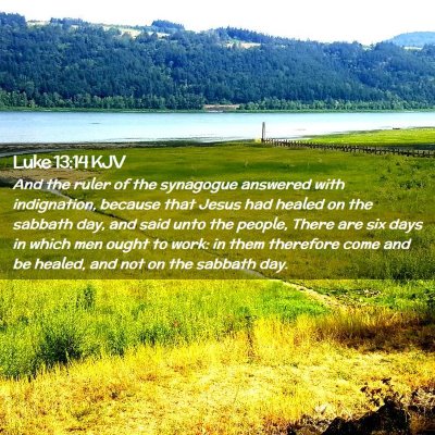 Luke 13:14 KJV Free Bible Images