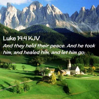 Luke 14:4 KJV Free Bible Images