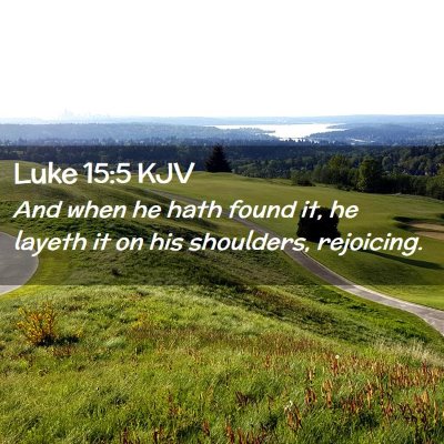 Luke 15:5 KJV Free Bible Images