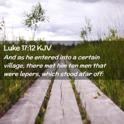 Luke 17:12 KJV Free Bible Images