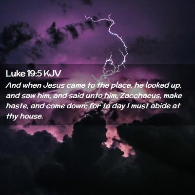 Luke 19:5 KJV Free Bible Images