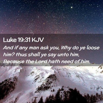 Luke 19:31 KJV Free Bible Images