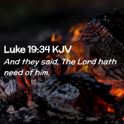 Luke 19:34 KJV Free Bible Images