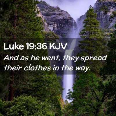 Luke 19:36 KJV Free Bible Images