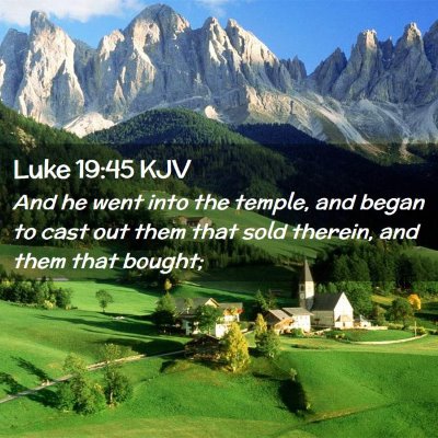 Luke 19:45 KJV Free Bible Images