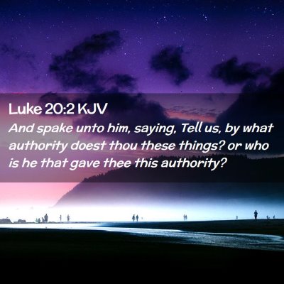 Luke 20:2 KJV Free Bible Images