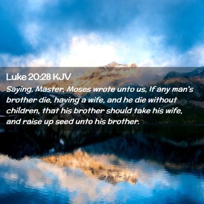 Luke 20:28 KJV Free Bible Images