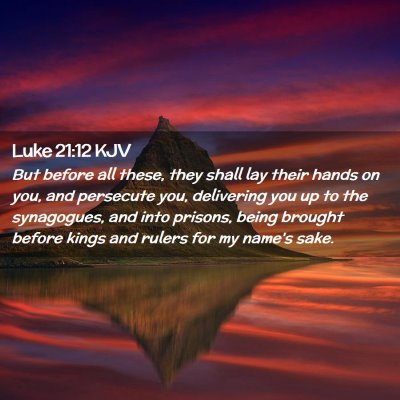 Luke 21:12 KJV Free Bible Images