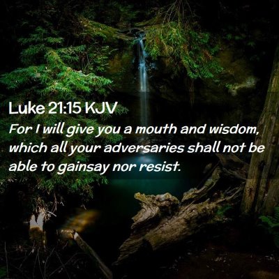 Luke 21:15 KJV Free Bible Images