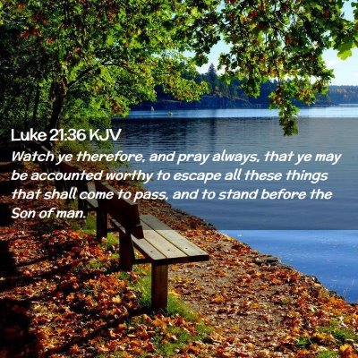 Luke 21:36 KJV Free Bible Images