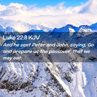 Luke 22:8 KJV Free Bible Images