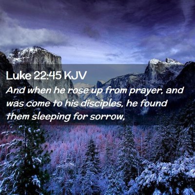 Luke 22:45 KJV Free Bible Images