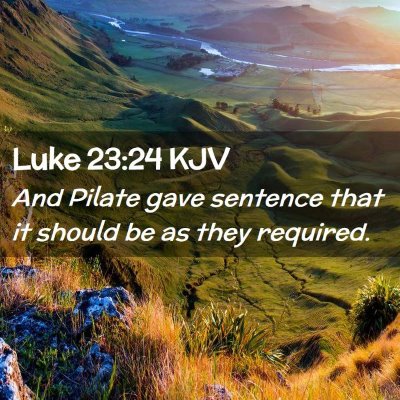 Luke 23:24 KJV Free Bible Images